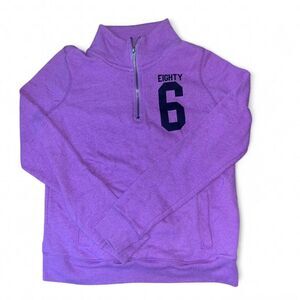 Vintage Y2K 2012 Victoria's Secret Women's Purple Quarter Zip Sweatshirt SZ S